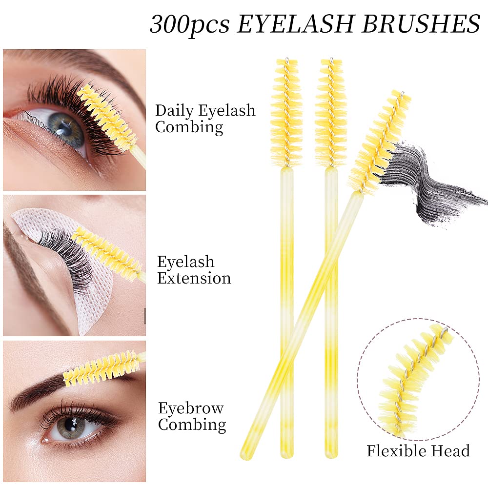 300 Disposable Mascara Wands Eyelash Brush Spoolies for Eye Lash Extension Eyelash Extension