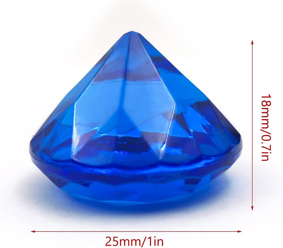 100 pcs Acrylic Diamond Gems, Blue Acrylic Diamonds 1 Inch Faux Diamonds Large Acrylic Diamond Vase