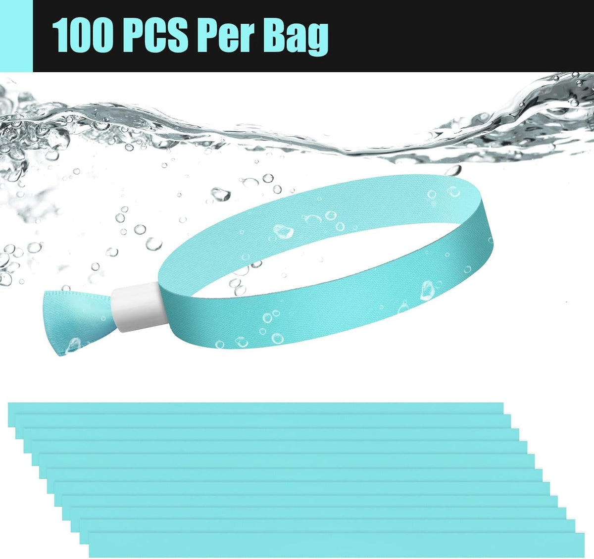 100 Pcs Cloth Event Wristbands, Event Wristbands, Colored Wrist Bands for Events, for Lightweight