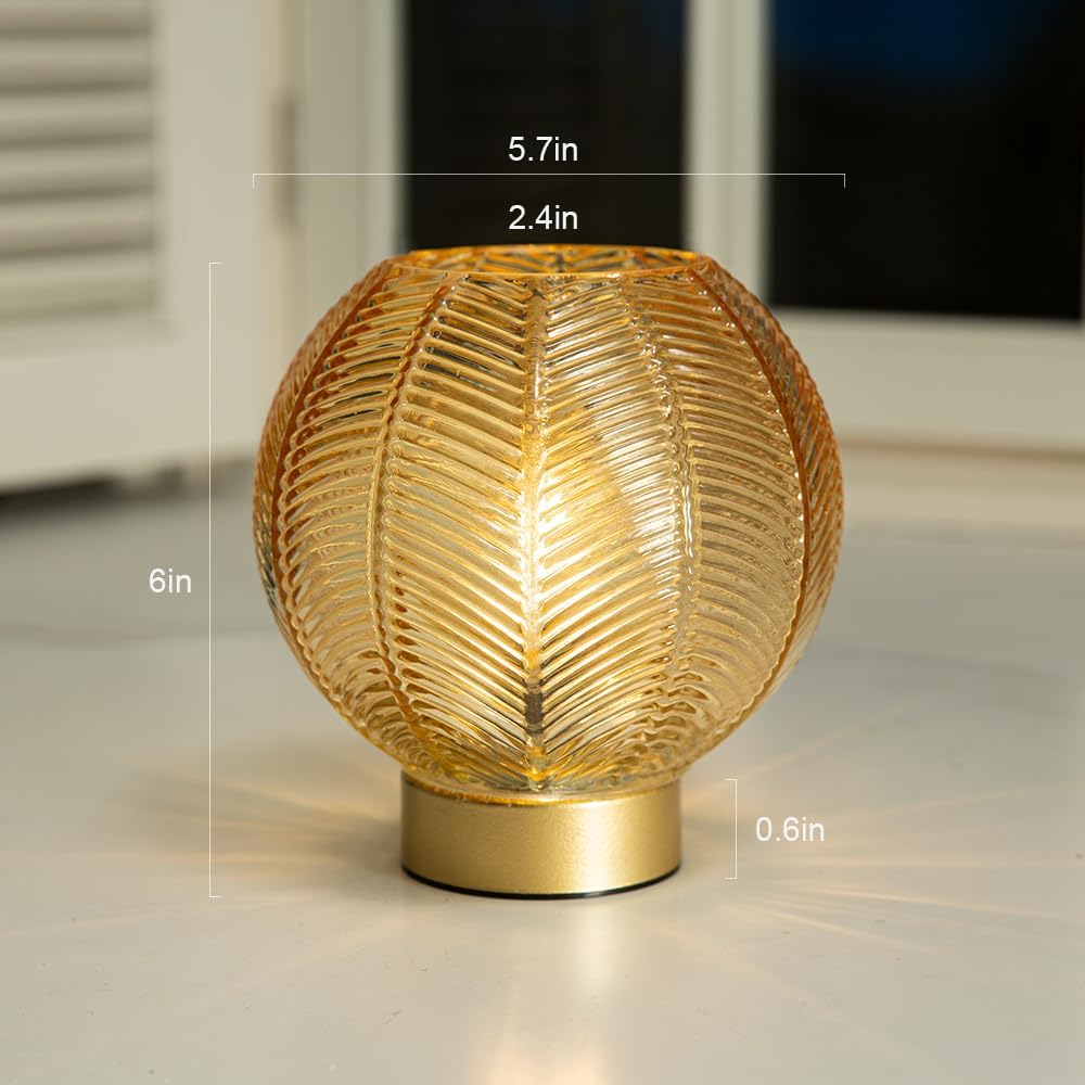 Battery Operated Lamp with Timer, Table Lamp Small Cordless Lamp Battery Powered, Decorative Table