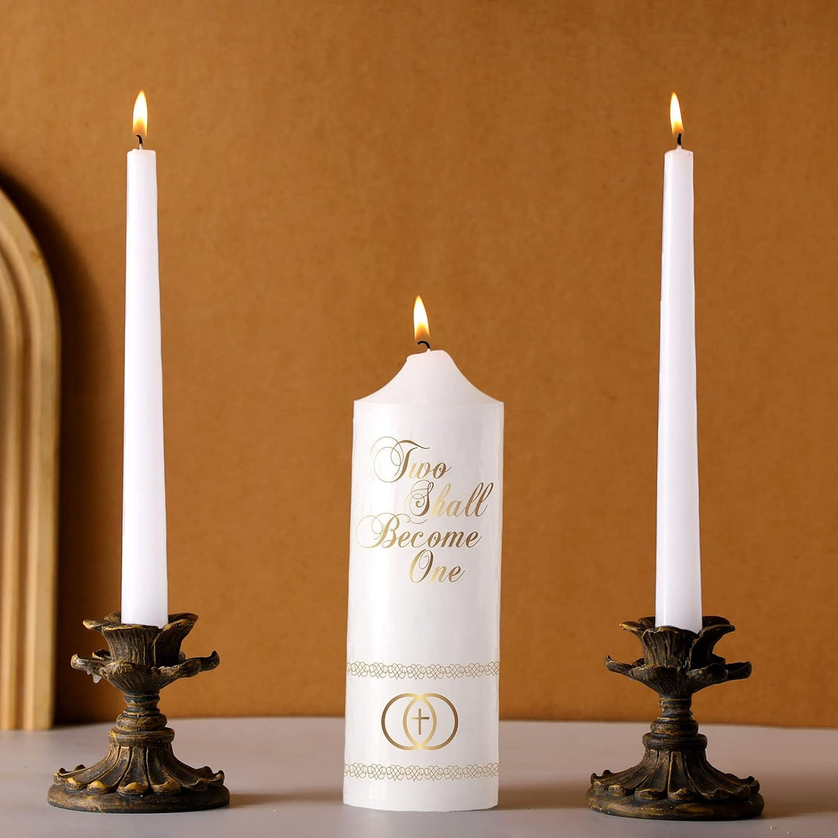 Frienda Unity Candles for Wedding Ceremony Set Wedding Unity Taper Candles Catholic Religious