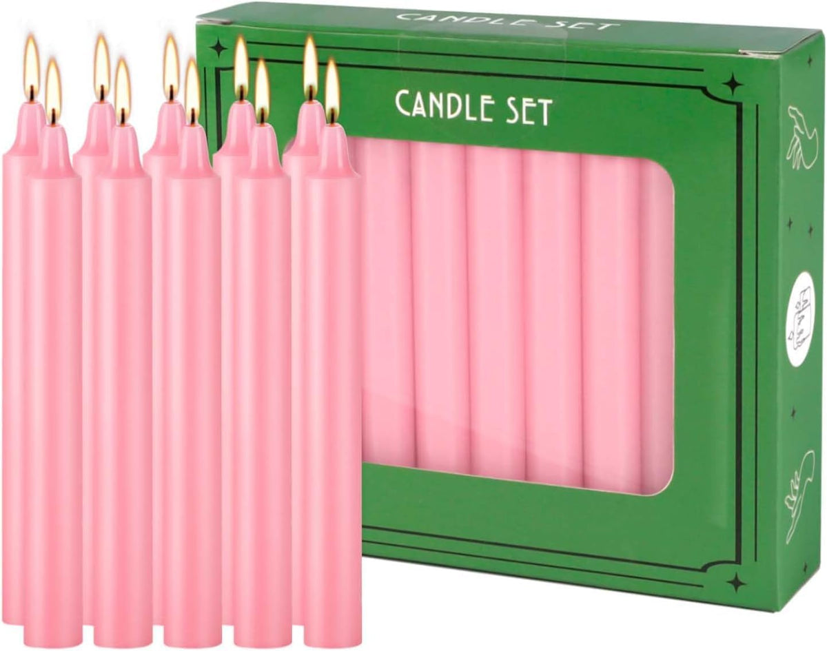 Set of 40 Pink Candles – Spell Chime Candles for Valentine's Day,Wedding,Rituals, Prayer