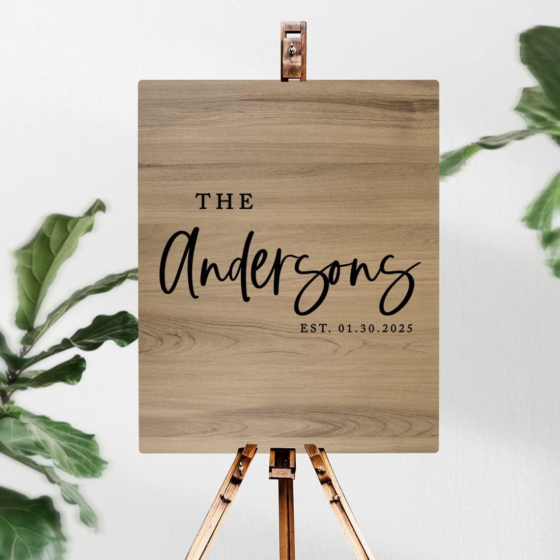 Andaz Press Large Wooden Welcome Sign for Wedding Rustic Welcome Sign 16" x 20" Custom Last Name &