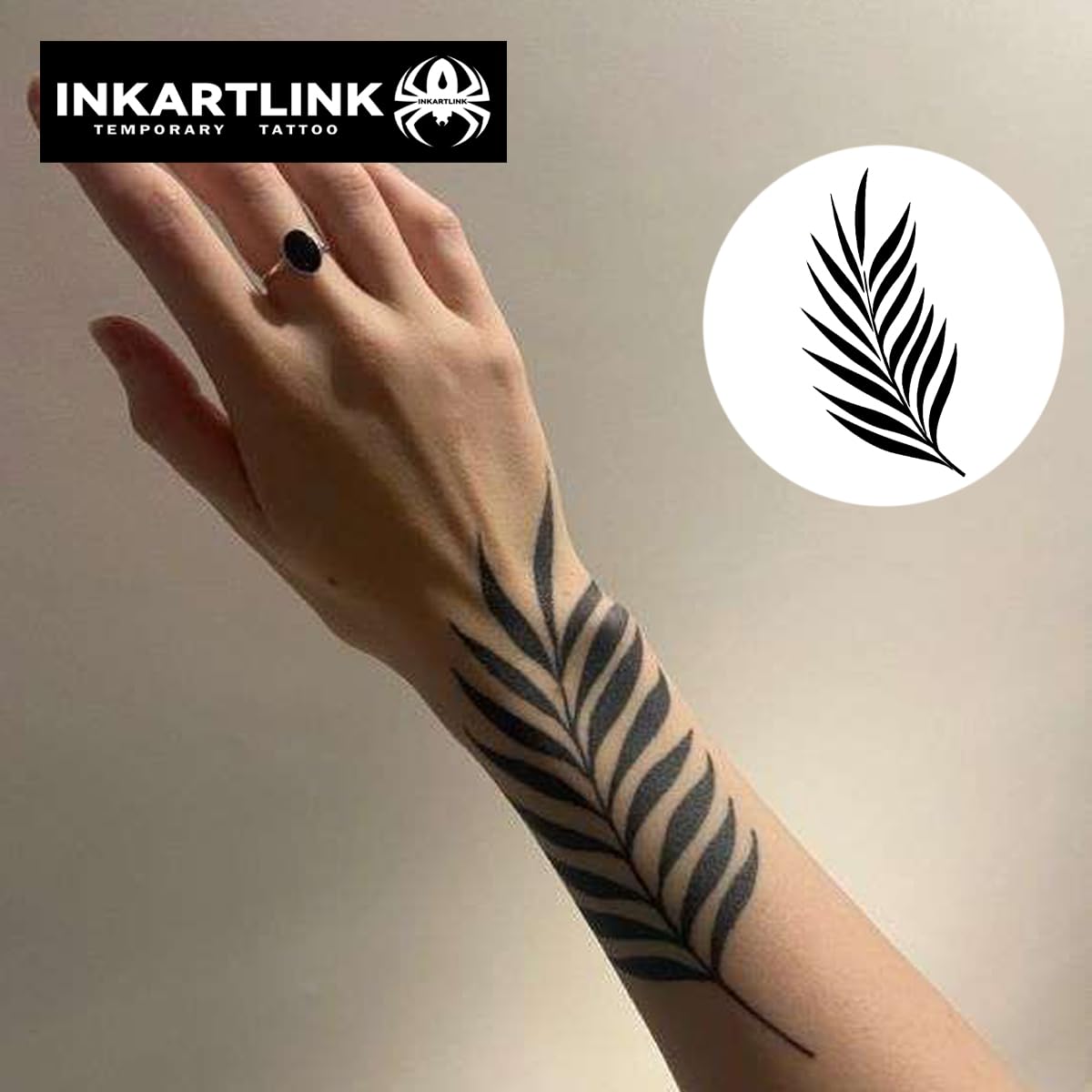 INKARTLINK Tattoo Tech, 2 Sheets Extra Large Semi Permanent Tattoo, Adult Art Design Temporary