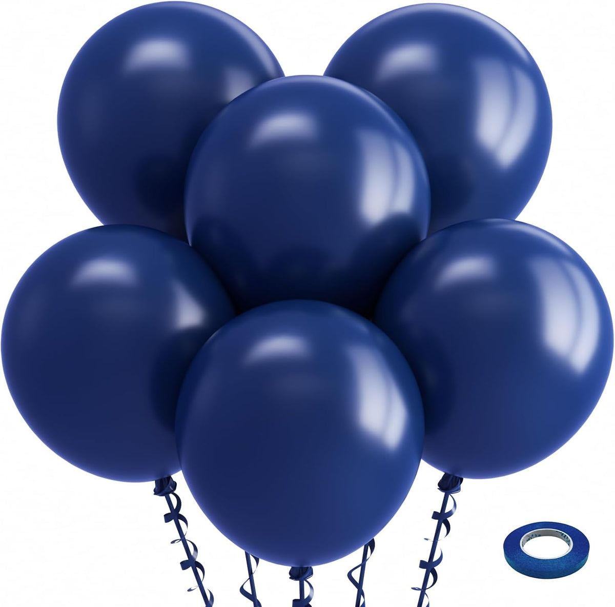 Bezente Navy Blue Balloons 18 Inch - 30 Pack Large Thick Blue Big Round Dark Blue Latex Balloon for
