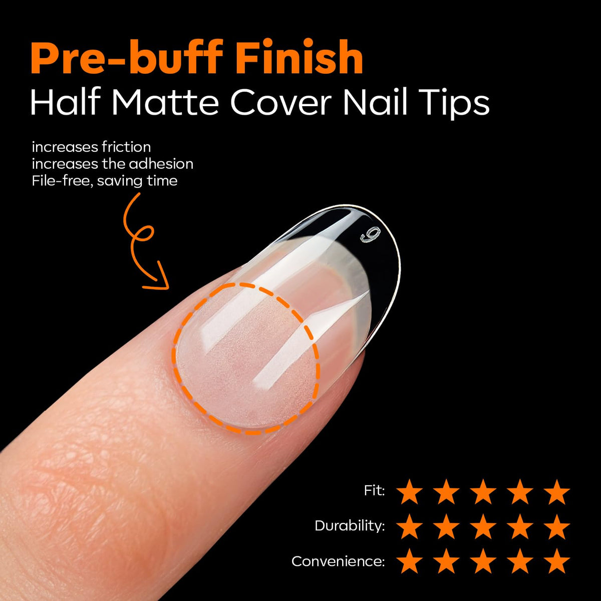 modelones Short Oval Nail Tips, Pre-shaped Soft Gel Tips Fake Nails False Acrylic Clear Full Cover