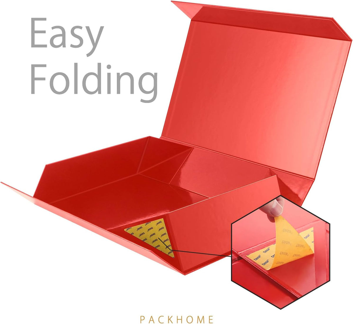 PACKHOME 6 Extra Large Gift Boxes 17.5x11.3x4.3 Inches, Sturdy Shirt Boxes with Magnetic Lids for