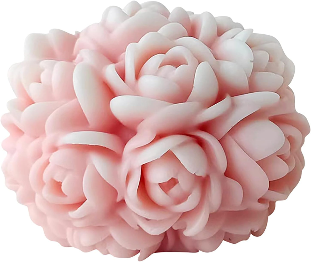 Rose 3D Flower Candle & Ball Mold - Jewelry Resin Casting & Candle Making Molds