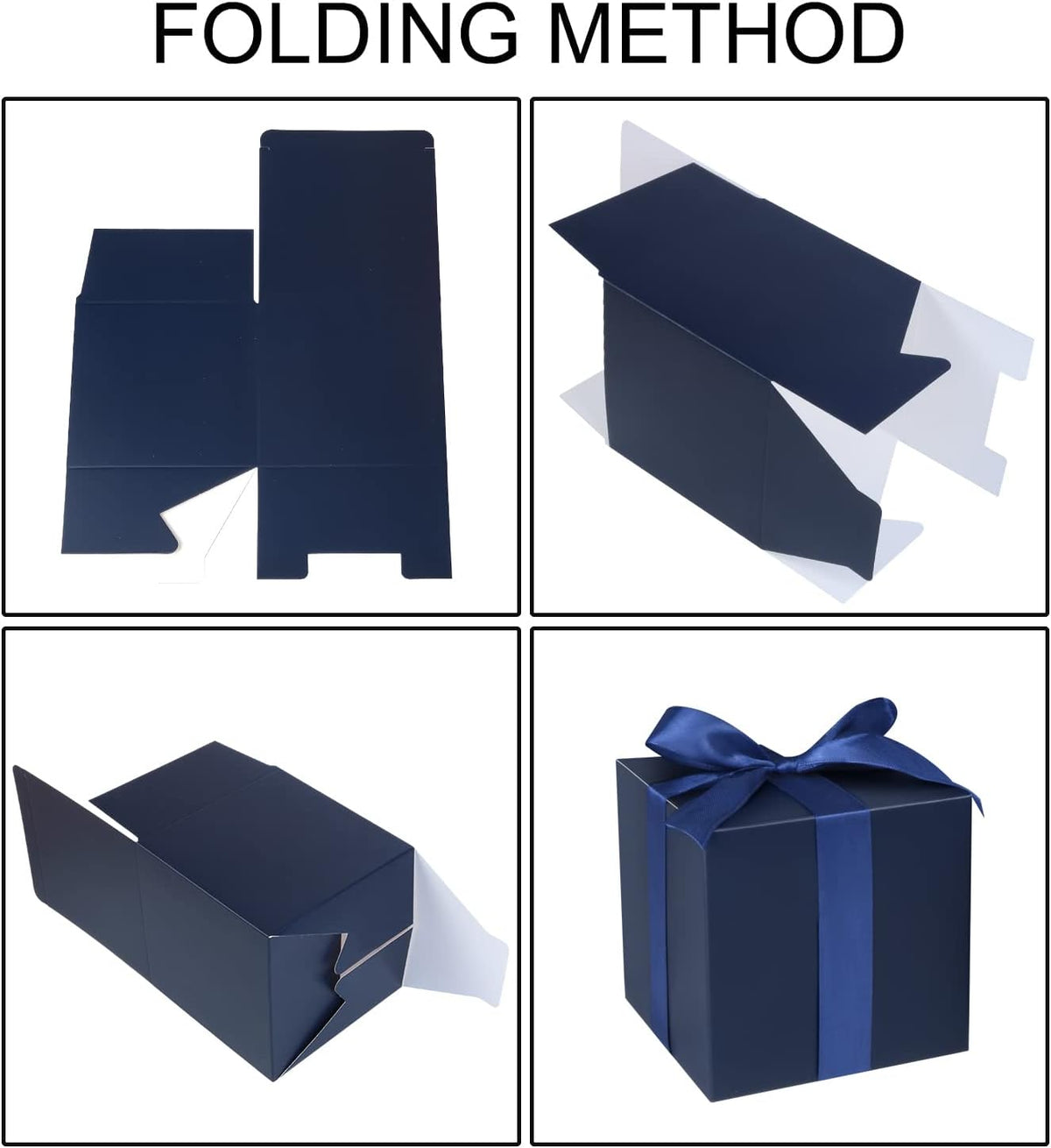 COTOPHER Small Gift Boxes 25 Pack 5x5x5 inches Blue Gift Boxes with Lids for Gifts, Crafting