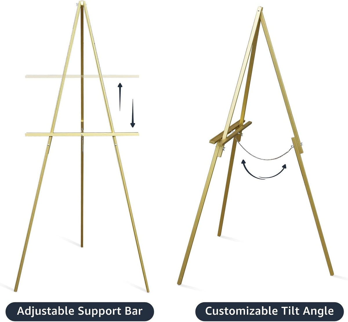 nianfeng Wooden Easel Stand for Sign, Easel Display Stand Floor for Wedding Sign With Adjustable