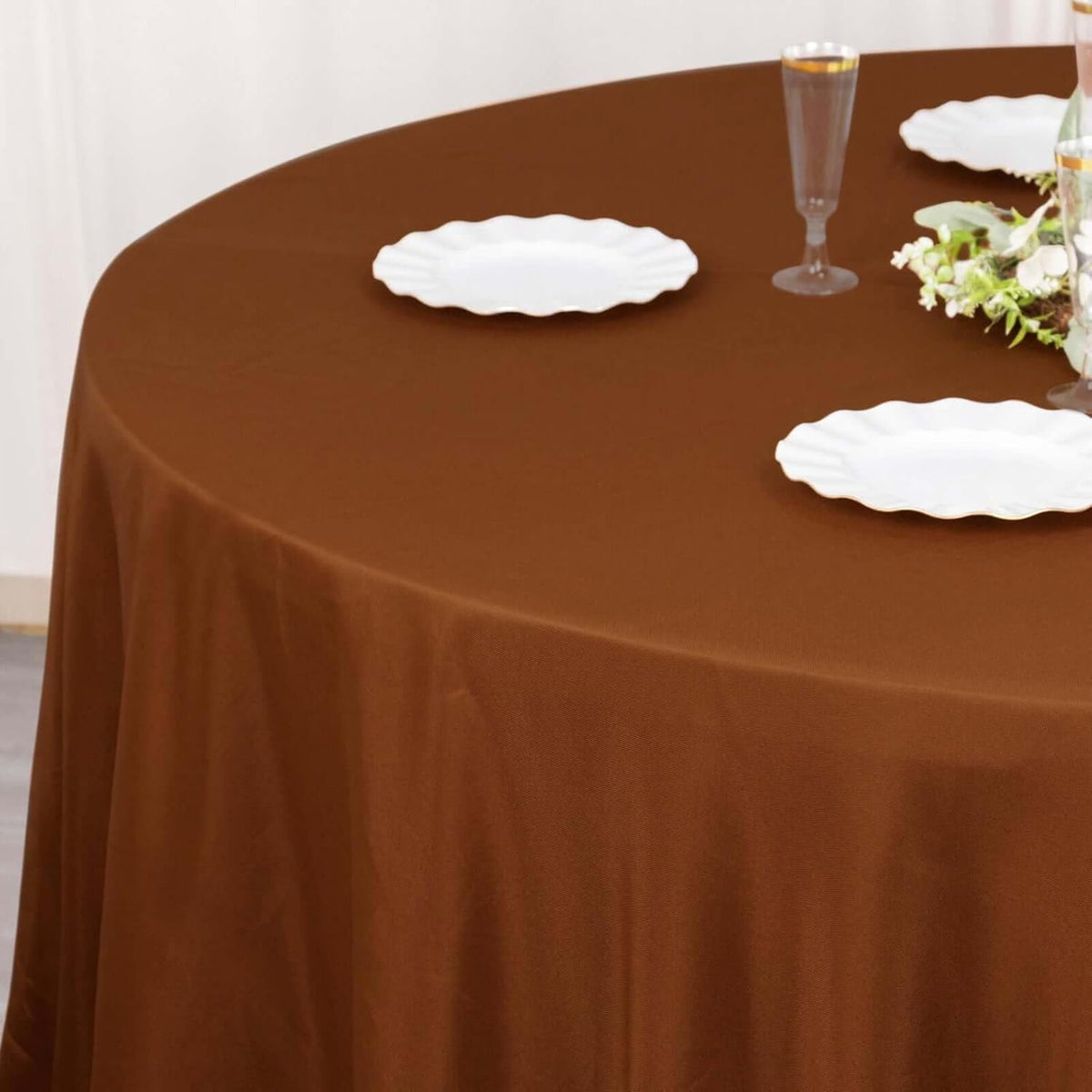 Efavormart Round Tablecloth, 120 Inch Stain & Wrinkle Resistant Washable Table Cloth, Decorative