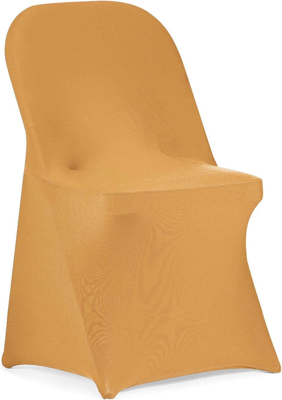 Peomeise Stretch Spandex Folding Chair Cover for Wedding Party Dining Banquet Event (Gold,25pcs)