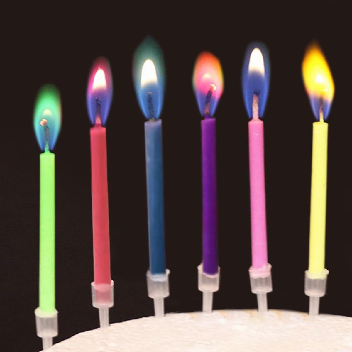 Colorflame Multicolor Birthday Cake Candles Happy Birthday Candles Colorful Candles Holders Party