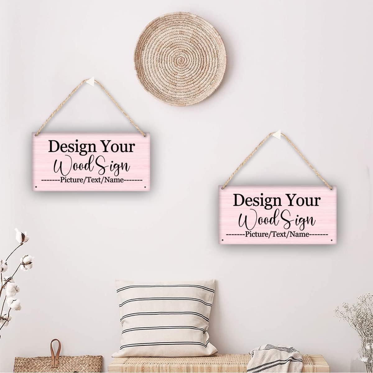Personalized Rustic Wooden Sign, Custom Plaque Wall Hanging, Art Wood Board Sign for House
