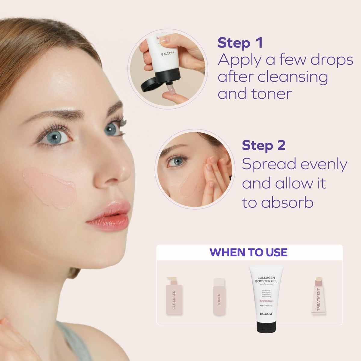 Collagen Booster Gel Serum for Korean Skin Care & Microcurrent Face Massagers, Filled With Collagen