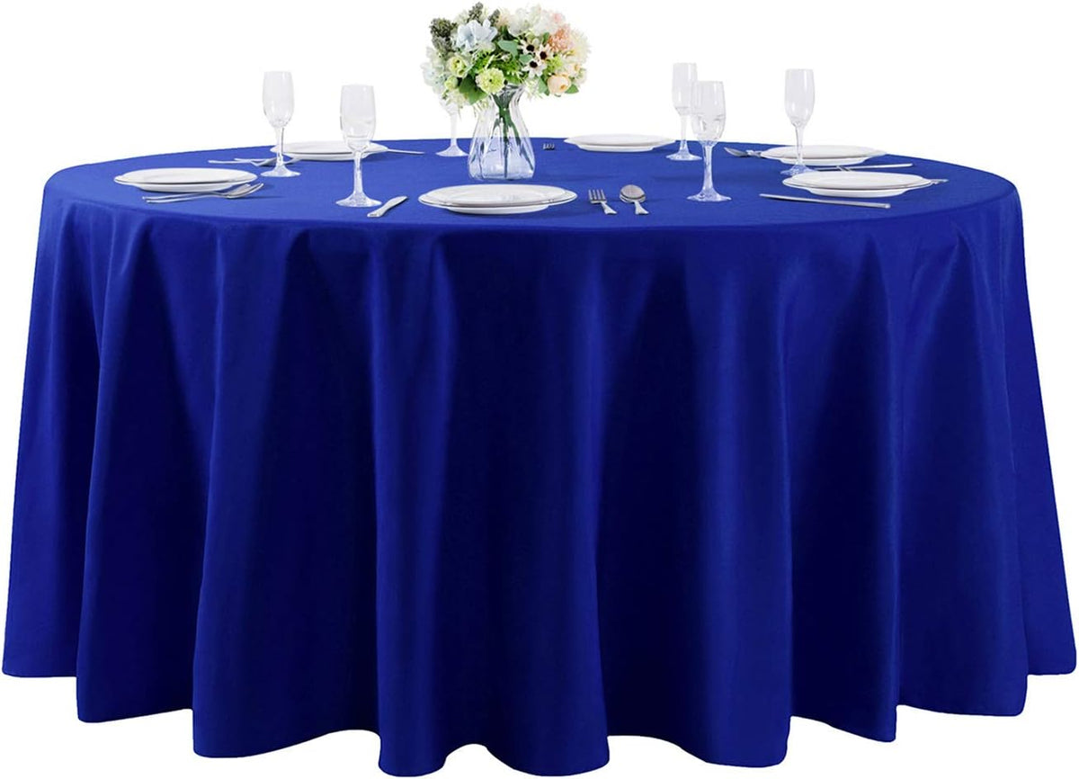120 inch Round Tablecloth Washable Polyester Table Cloth Decorative Table Cover for Wedding Party