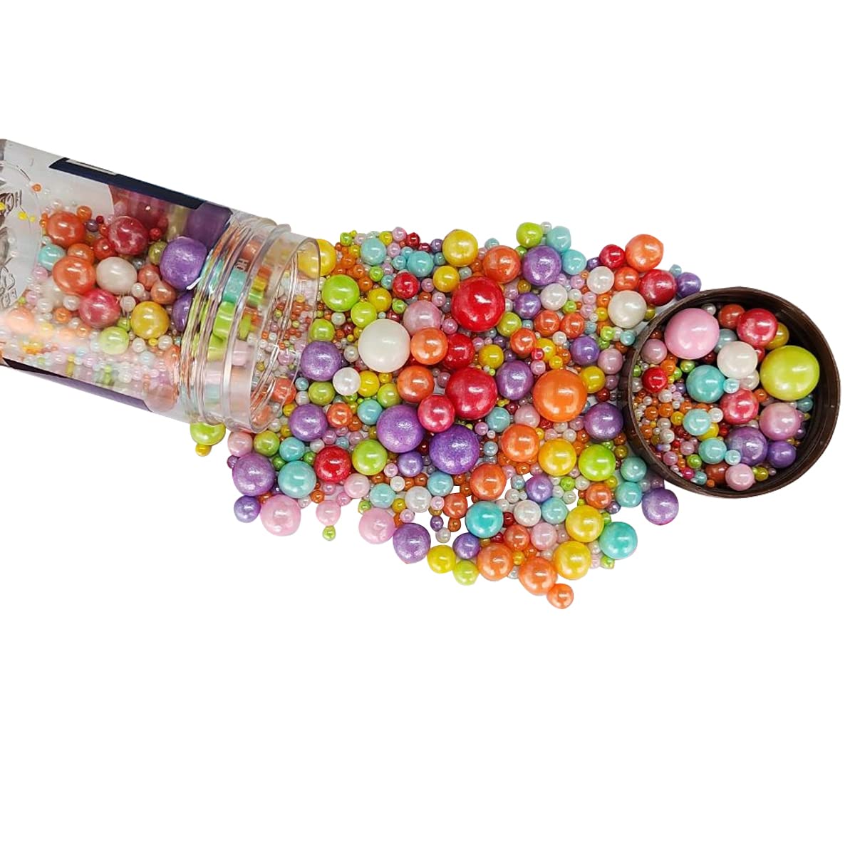 Edible Multicolor Sugar Pearls Candy Sprinkles 120G/ 4.23Ounce Baking Cake Sprinkles Cupcake and