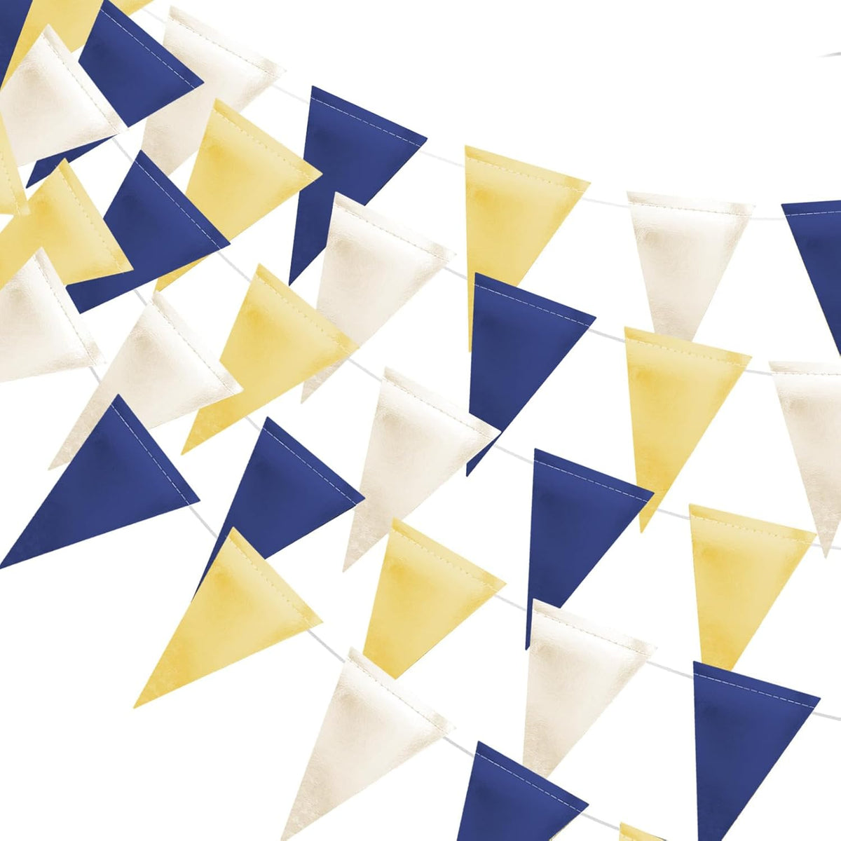 MerryNine Triangle Flag Bunting Banner, 3 Pack Vintage Style Pennant Banner for Wedding, Baby