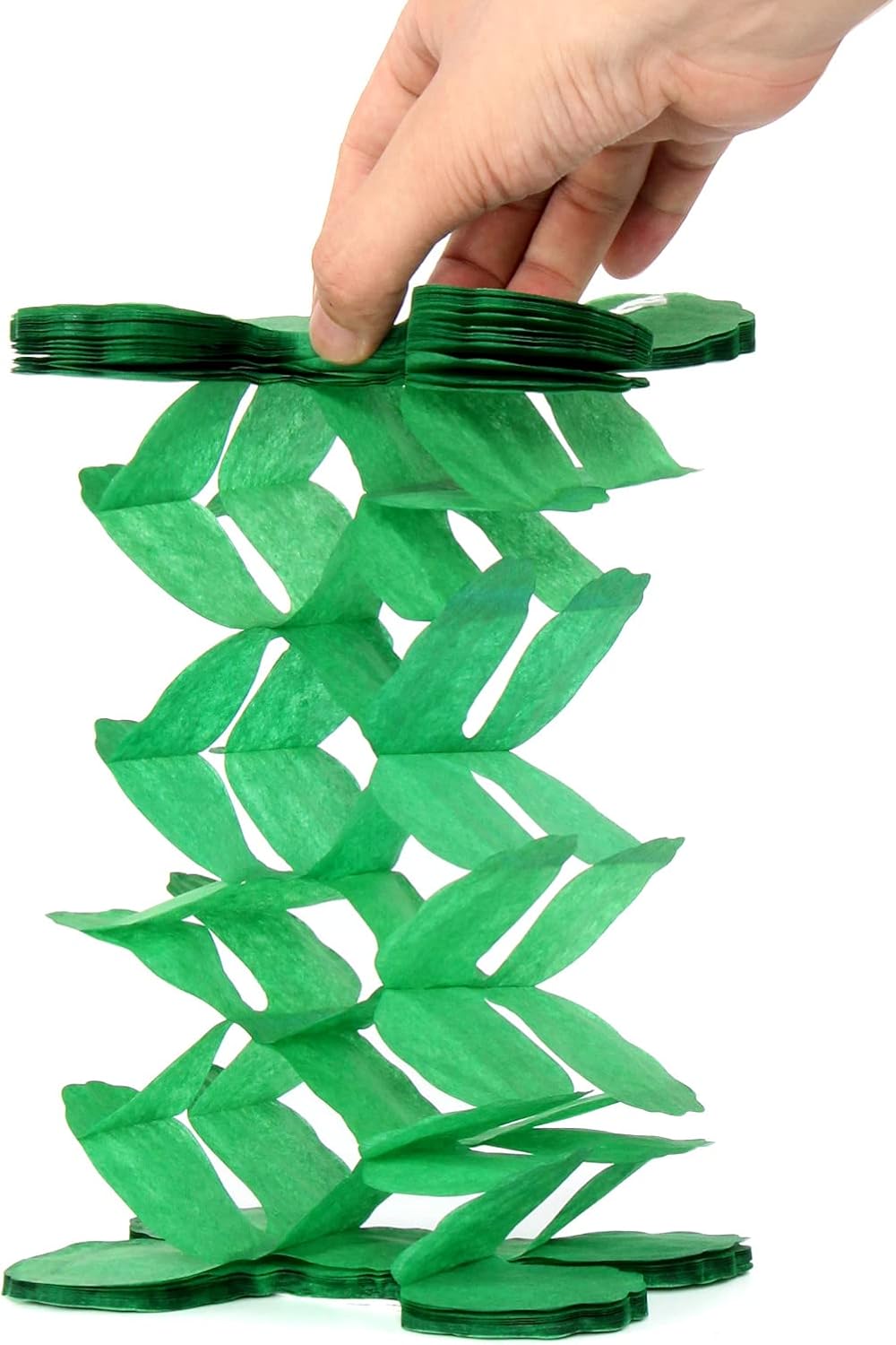 Black Green-Silver Party-Decorations Streamers Garland - 12pcs Graduation 2025 4-Leaf Clover Paper