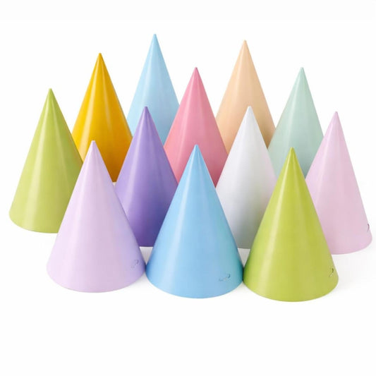 Fvumhlaoog 24PCS Pre-Assembled Rainbow Party Hats for Adults & Parties