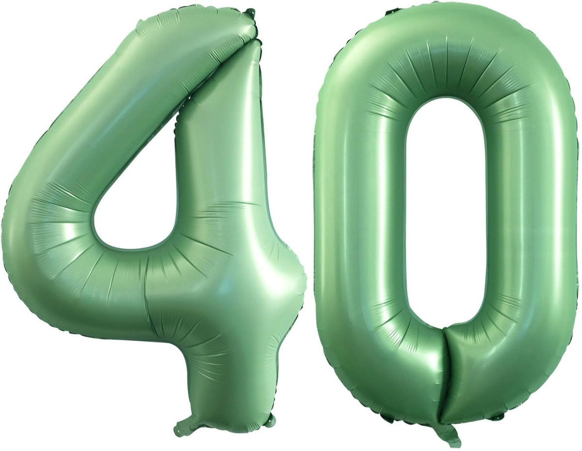 GOER Number 40 Balloons for 40th Birthday Party Decorations,42 Inch Jumbo Foil Helium Balloons for