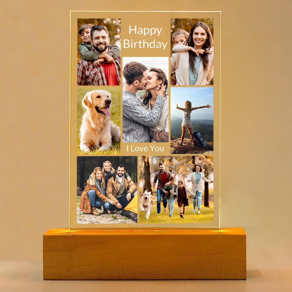 Personalized Birthday Gifts for Women and Men, Custom Picture Frames with Photo, Customized Photo