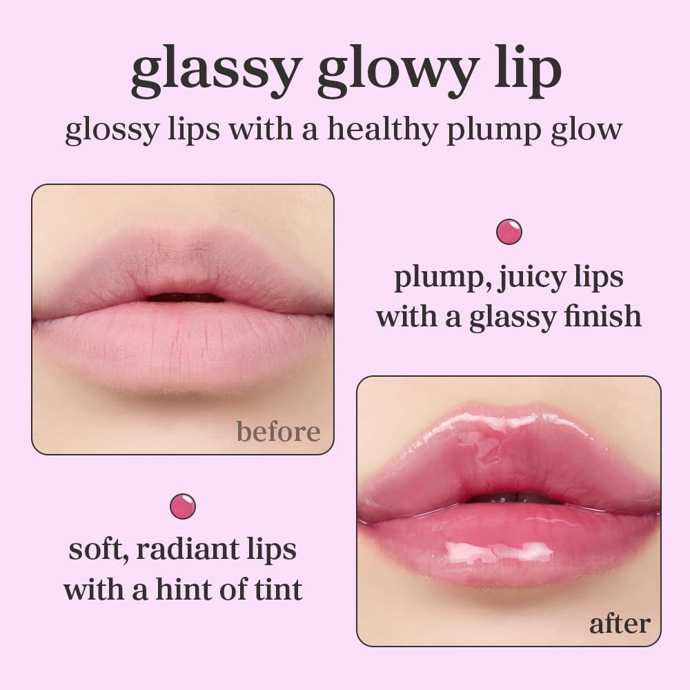 NOONI Korean Lip Oil - Applefig | Long-Lasting, Moisturizing, Plumping, Revitalizing for Dry Lips