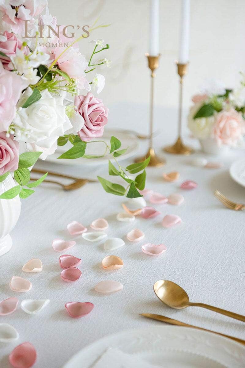 Ling's Moment Rose Petals, Silk Flower Petals for Wedding/Aisle/Flower Girl Baskets/Table