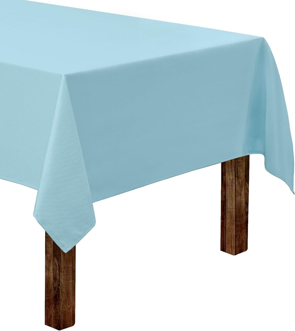 Gee Di Moda Rectangle Tablecloth - 60 x 84 Inch Baby Blue Table Cloth for 5 Foot Rectangle Table
