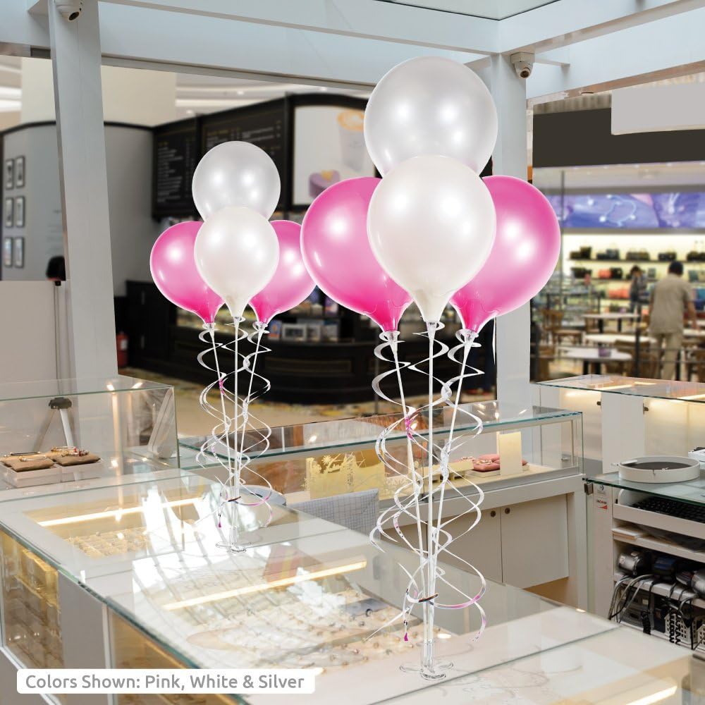 PermaShine - Reusable and Helium Free Balloon Bouquet - Permanent Plastic Indoor and Outdoor