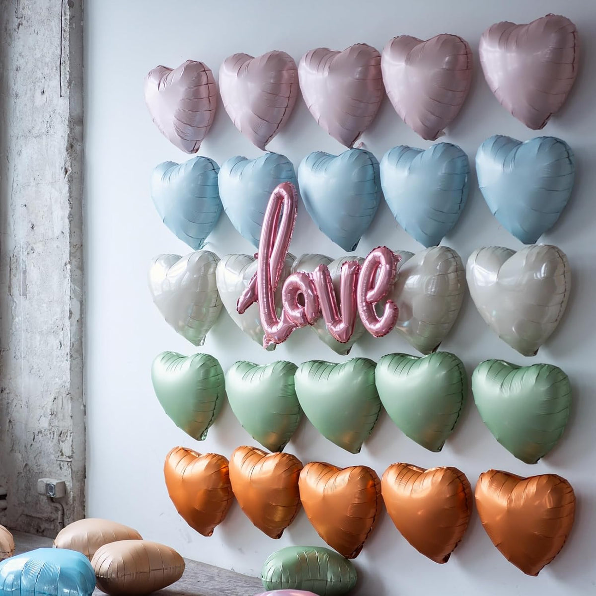 Sage Green Heart Balloon, 10PCS Green Foil Heart Balloons, 18inch Olive Green Heart Shape Balloons