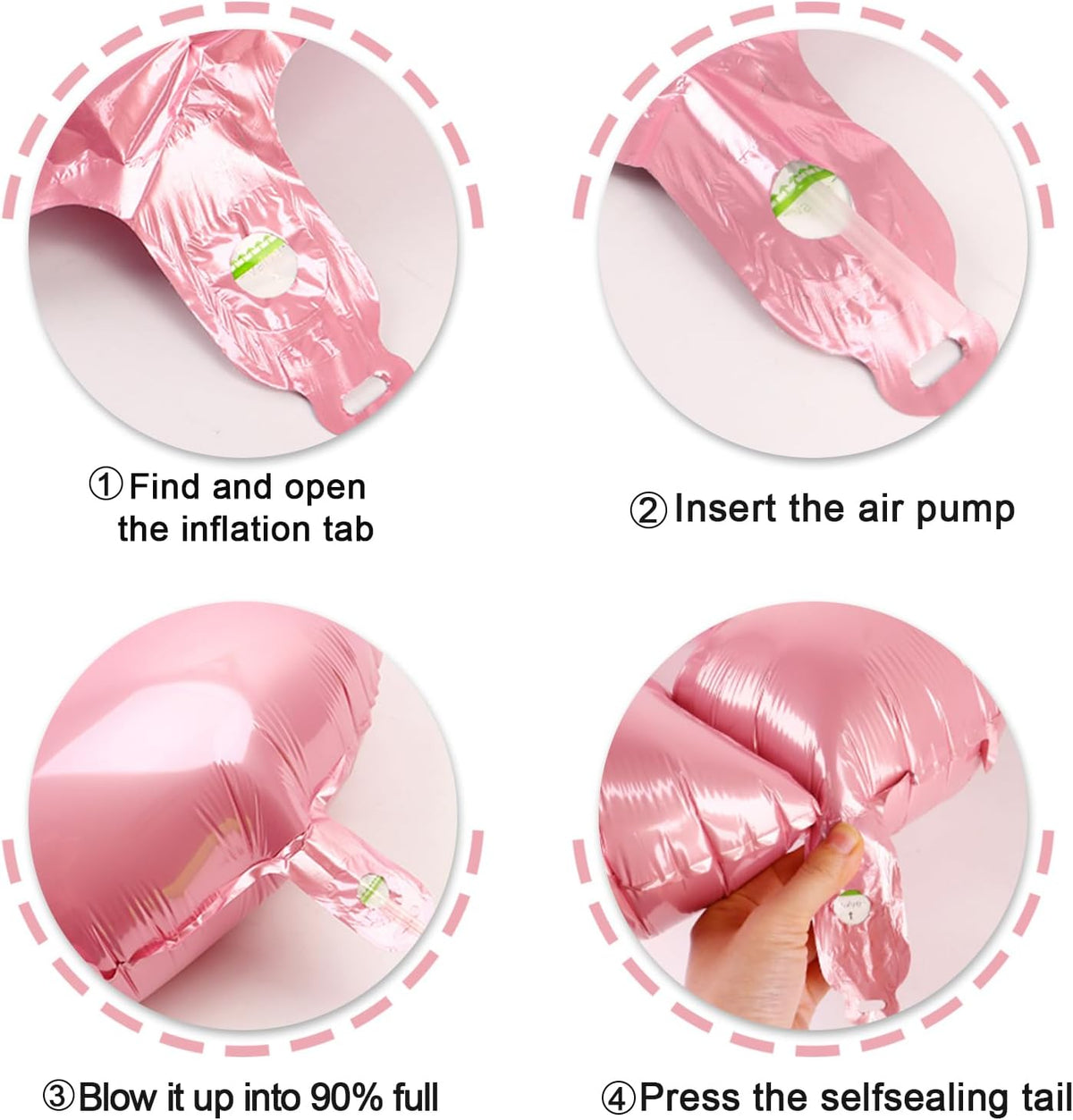 40 Inch Pearlescent Pink Large Number 4 Birthday Balloon, Giant Number Four 14 24 34 40 44