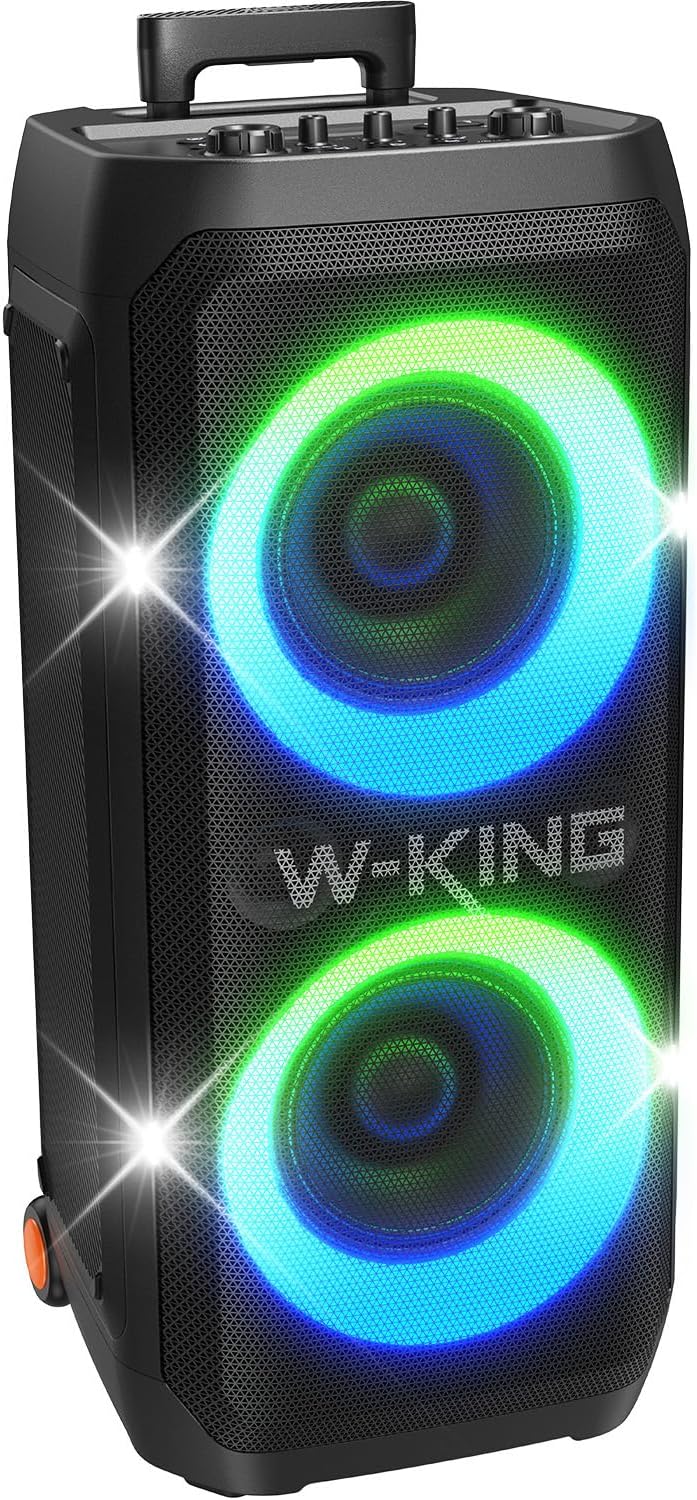 W-KING Portable Speaker Bluetooth Partybox Loud, 370W MAX Pro Sound, Deepest Bass,Large Outdoor