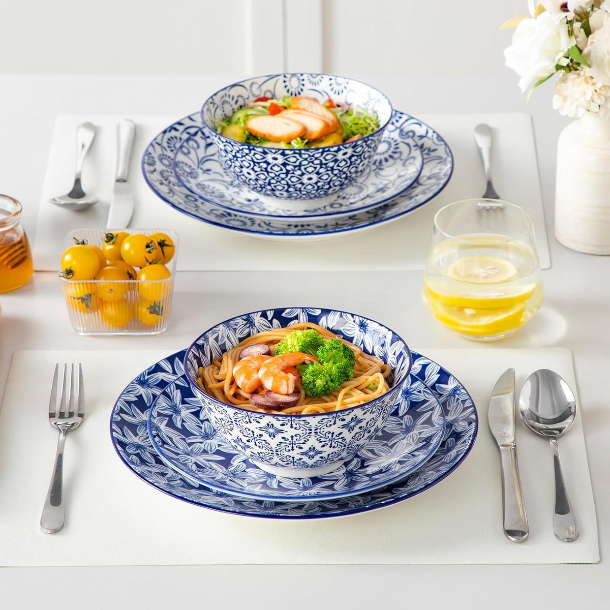 vancasso SELENE 24 oz Cereal Bowls set of 6, Ceramic Soup Bowls for Kitchen, Dishwasher & Microwave