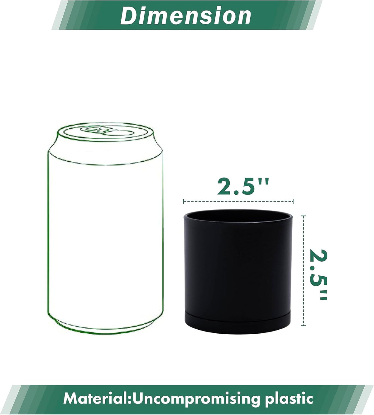 D'vine Dev 18 Pack 2.5 Inch Mini Plastic Plant Pots, Small Garden Planters for Plant with Drainage