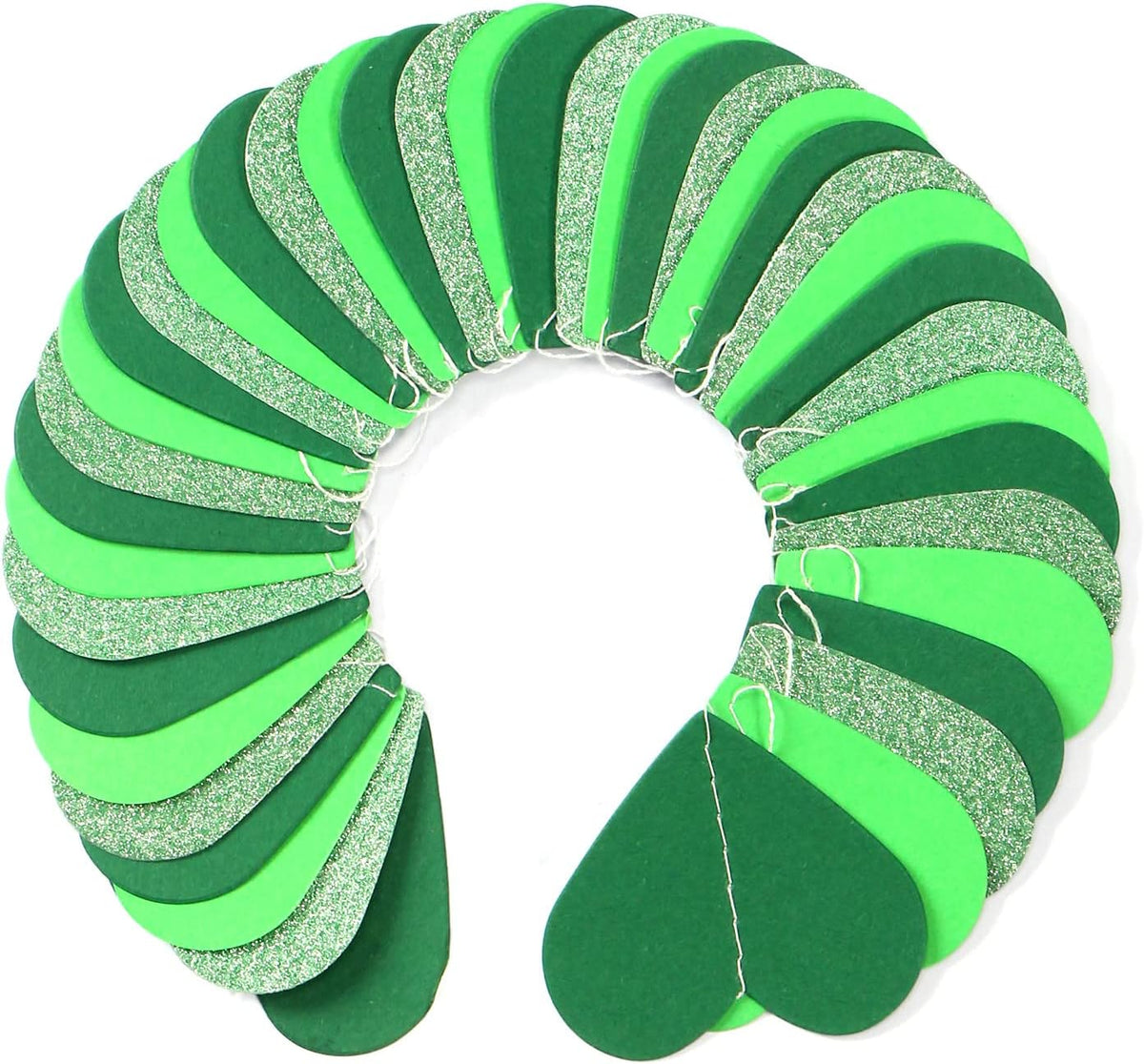 Green Party-Decorations Heart Paper-Garland Streamers-Banner - 52Ft St Patricks Day Decorations