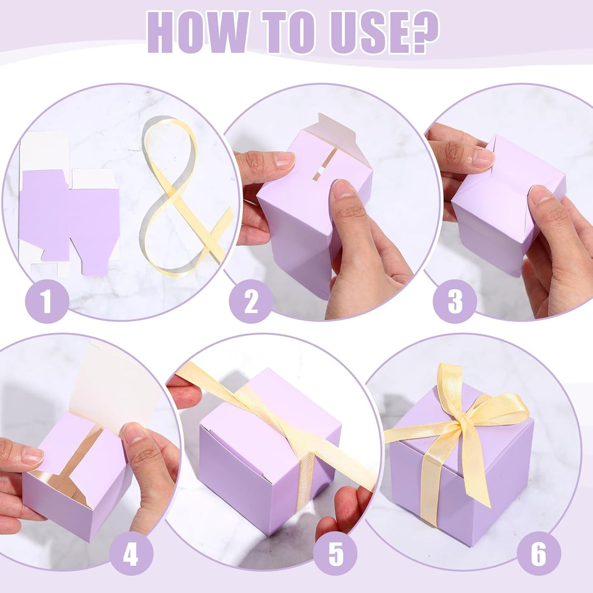 Jutom 100 Pcs Mini Favor Boxes Extra Small Candy Boxes Paper with Gold Ribbon for Christmas