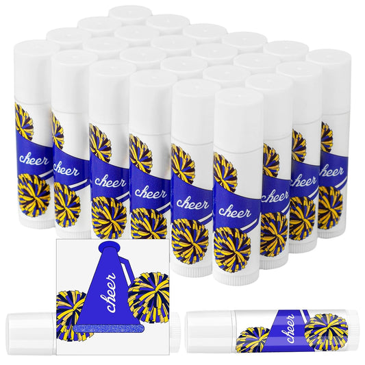 24 Pcs Cheer Lip Balm Cheer Teams Camp Gifts Pom Pom Leaders Party Favors Gear Lip Balm Mom Gift