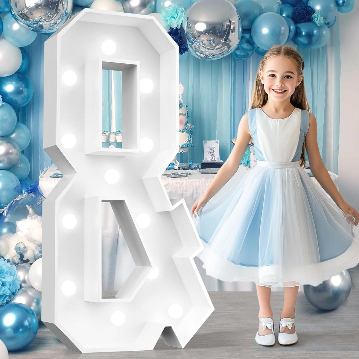 Ledido 4FT Marquee Light Up Letters, Cool White Light Up Letters Large Marquee Letter for Party