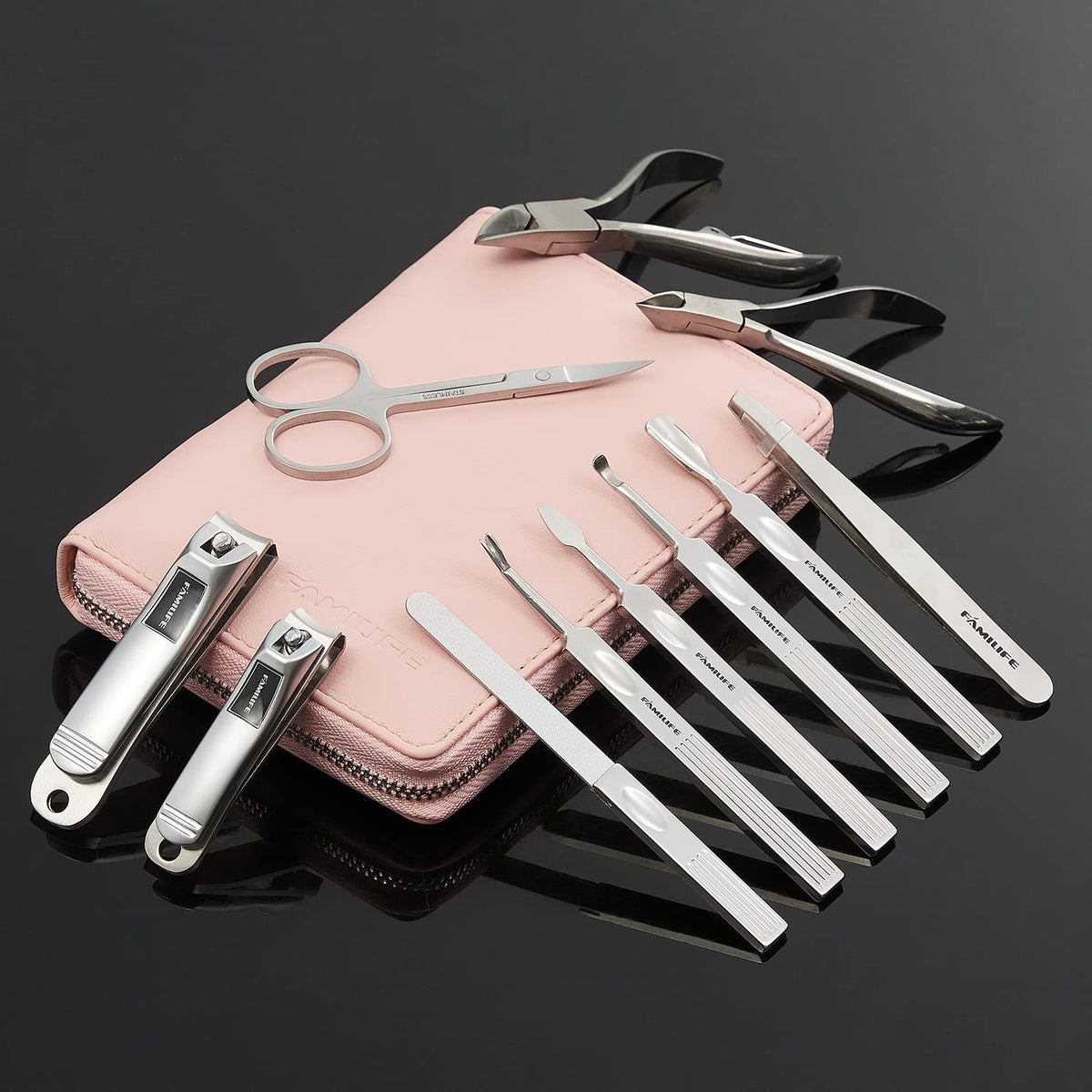 FAMILIFE Manicure Set Professional Manicure Kit Nail Kit - 11PCS Gifts for Her Nail Clippers for