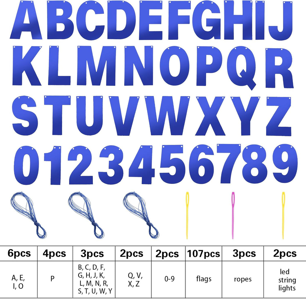 TaoBary 112 Pcs DIY Letter Custom Banner Glitter Customizable Banner Kit Including 107 Letters and