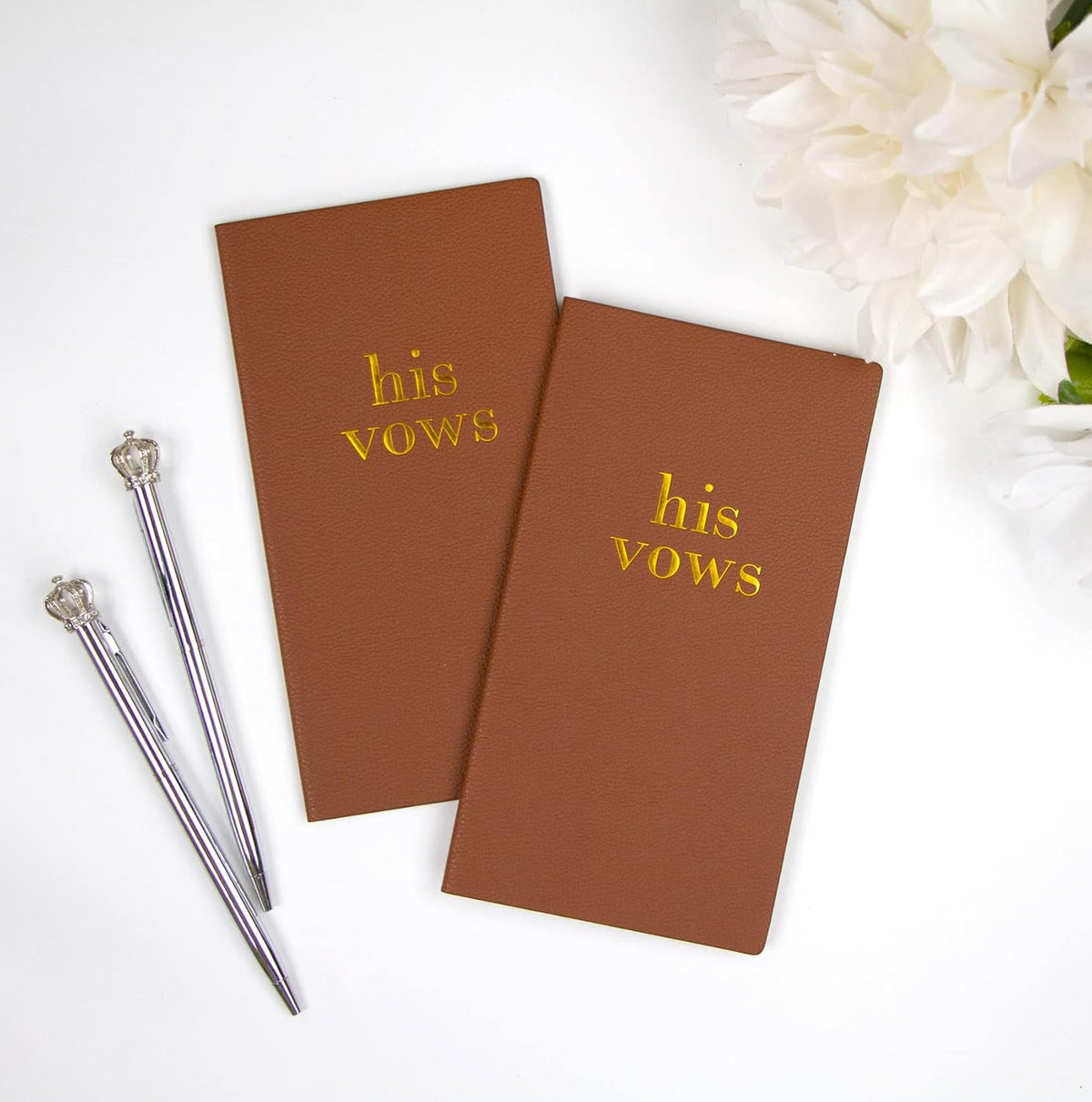 LGBTQ Premium Leather Vow Books His and His Booklet - Wedding Stuff & Essentials for LGBTQ Wedding