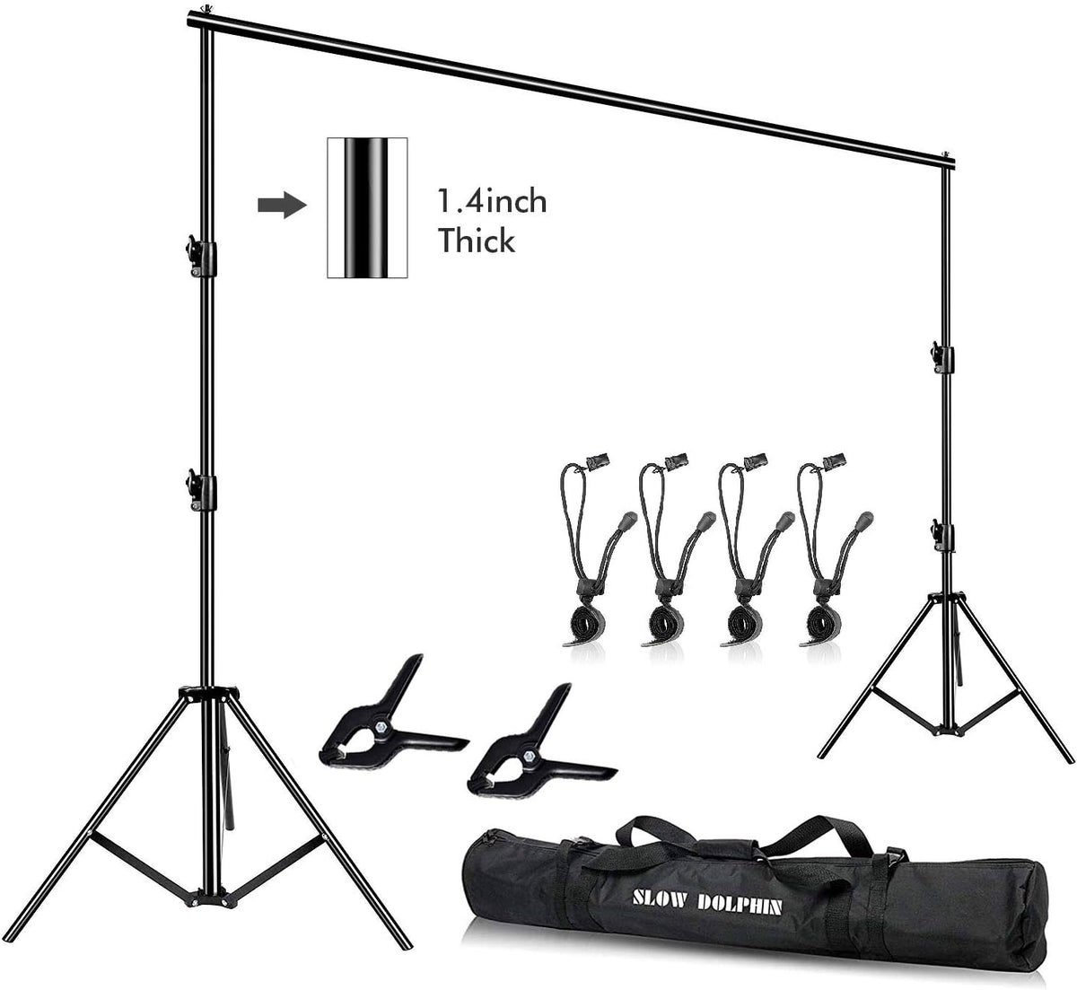 SLOW DOLPHIN Photo Video Studio 12ft (W) x 10ft (H) Heavy Duty Adjustable Photography Backdrop