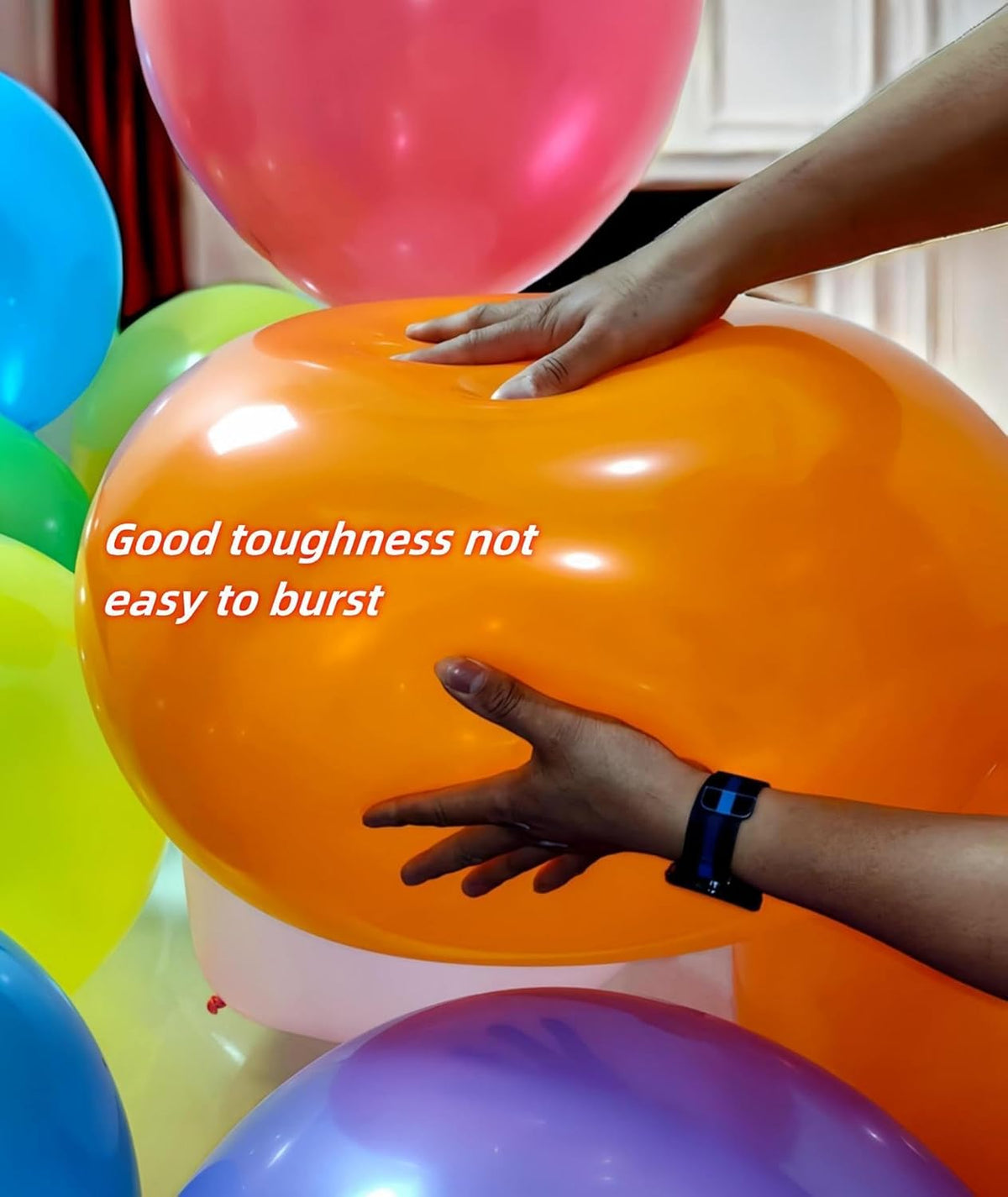 50 Pack 24 inch Balloons 10 Assorted Colors Latex Rainbow Party Big Balloon Bulk for Various Party