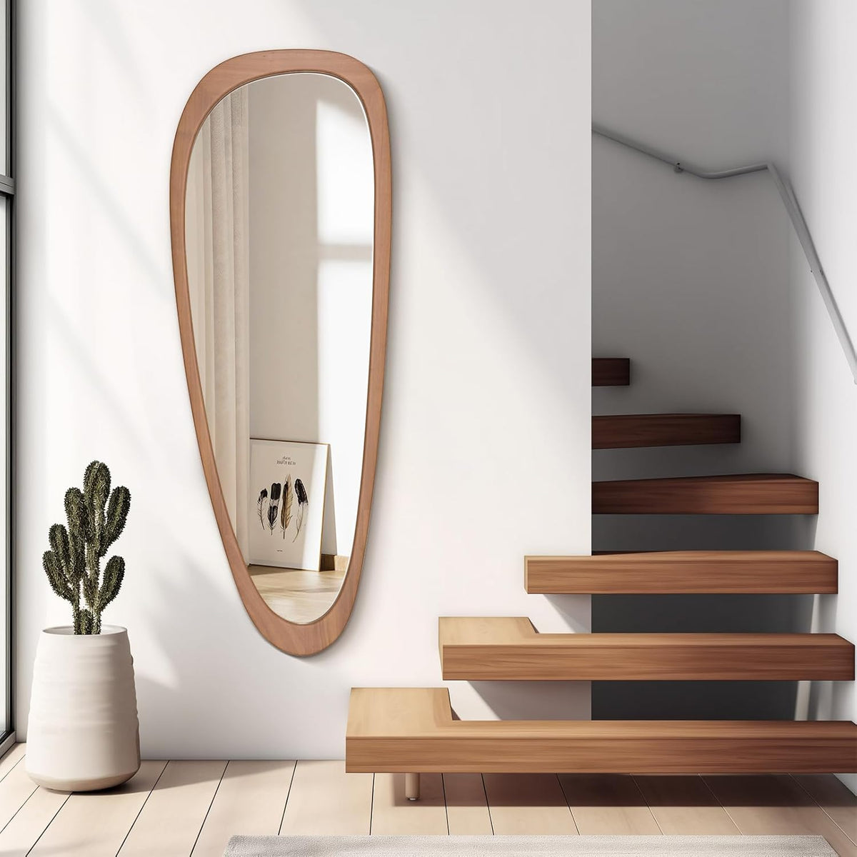 WallBeyond Asymmetrical Mirror, Irregular Mirror Full Length, Boho Wall Mirrors Decorative for
