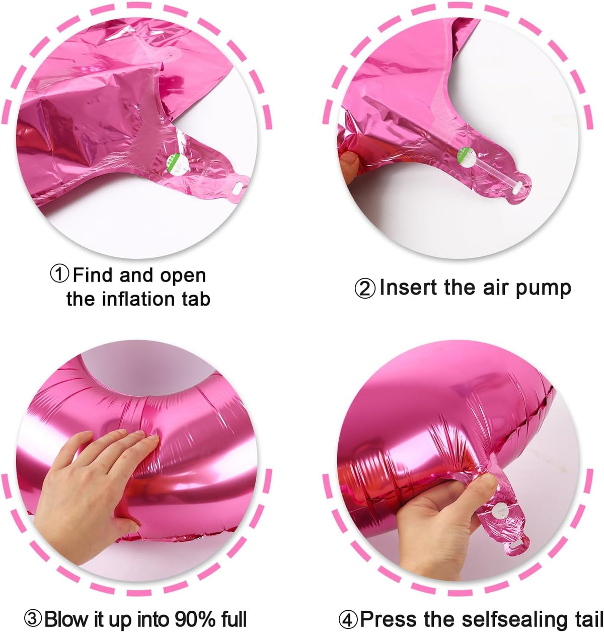 Pink Number 7 Birthday Balloon 40 Inch, Digital Balloons for 7 17 27 70 77 Party Celebration