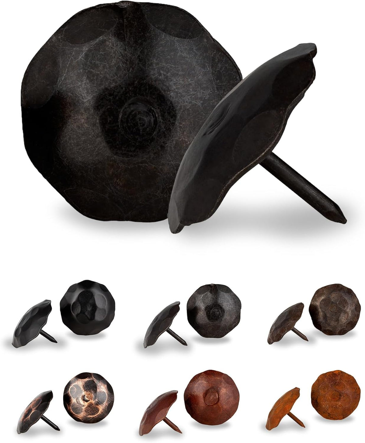 10 Pack 1.5" Round Head Iron Clavos Decorative Nails – Sealed Unfinished – Handmade Rustic Round
