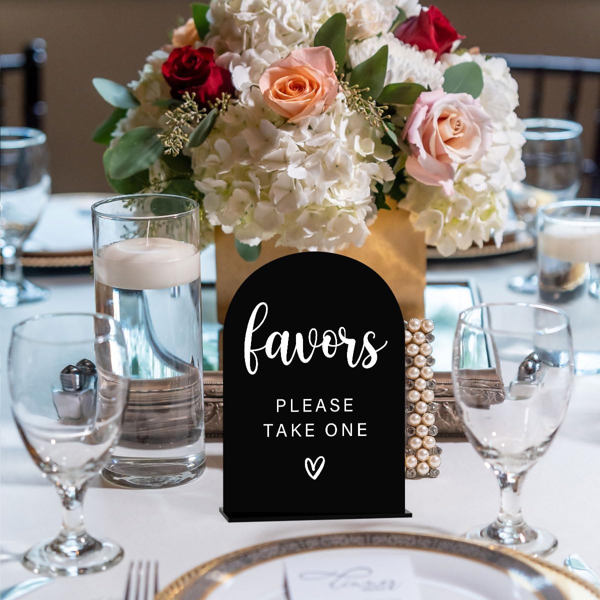 Acrylic Wedding Sign, Bridal Shower Decorations, Favors Please Take One Sign for Ceremony, Modern