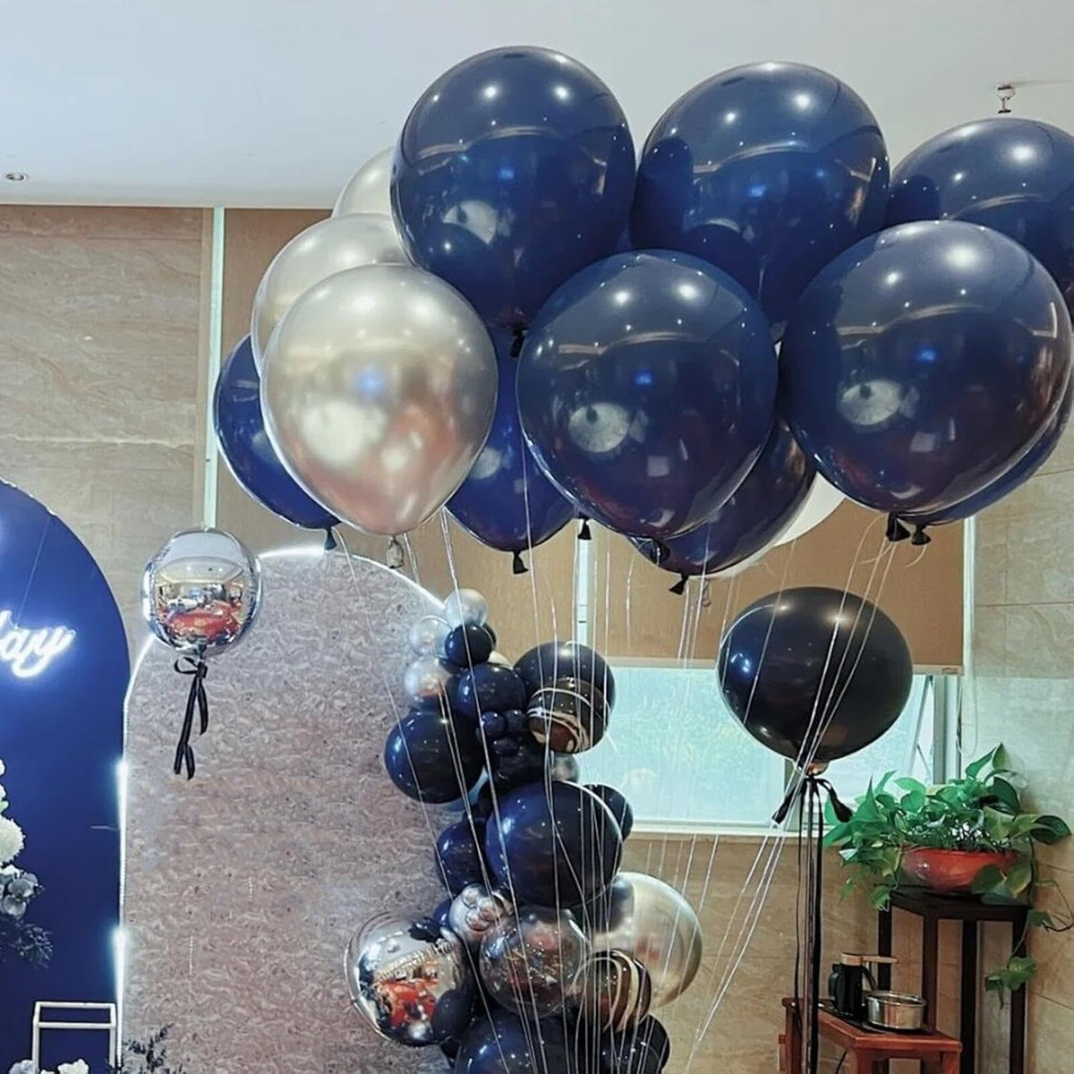 412pcs Navy Blue Balloons Garland Arch Kit 18 12 10 5 Inch Different Sizes Latex Balloons for