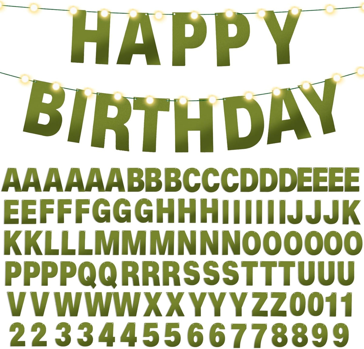 TaoBary 112 Pcs DIY Letter Custom Banner Glitter Customizable Banner Kit Including 107 Letters and